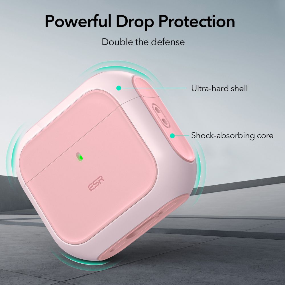 ESR AirPods 4 Θήκη από Σκληρό Πλαστικό και Σιλικόνη με MagSafe - Orbit Halolock - Pink