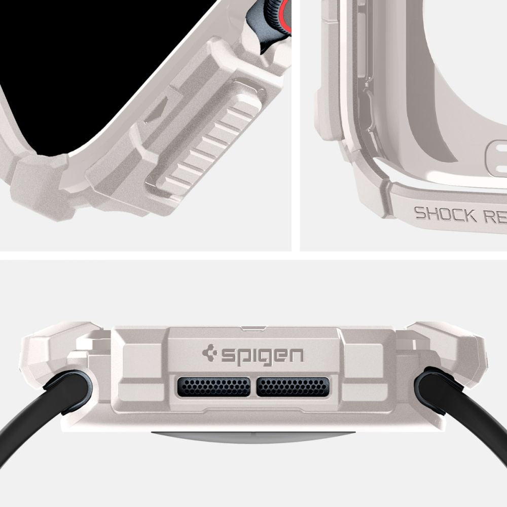 Spigen Θήκη Apple Watch 10/11 - 46mm Rugged Armor - Dune Beige