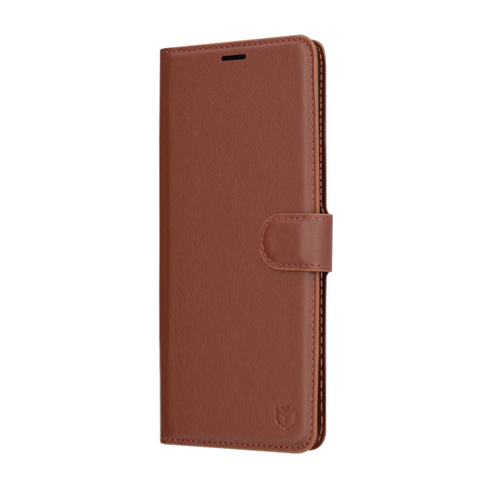 Techsuit Xiaomi Redmi Note 14 Pro 5G / Poco X7 - Leather Folio - Θήκη Πορτοφόλι από Δερματίνη με Stand - Brown