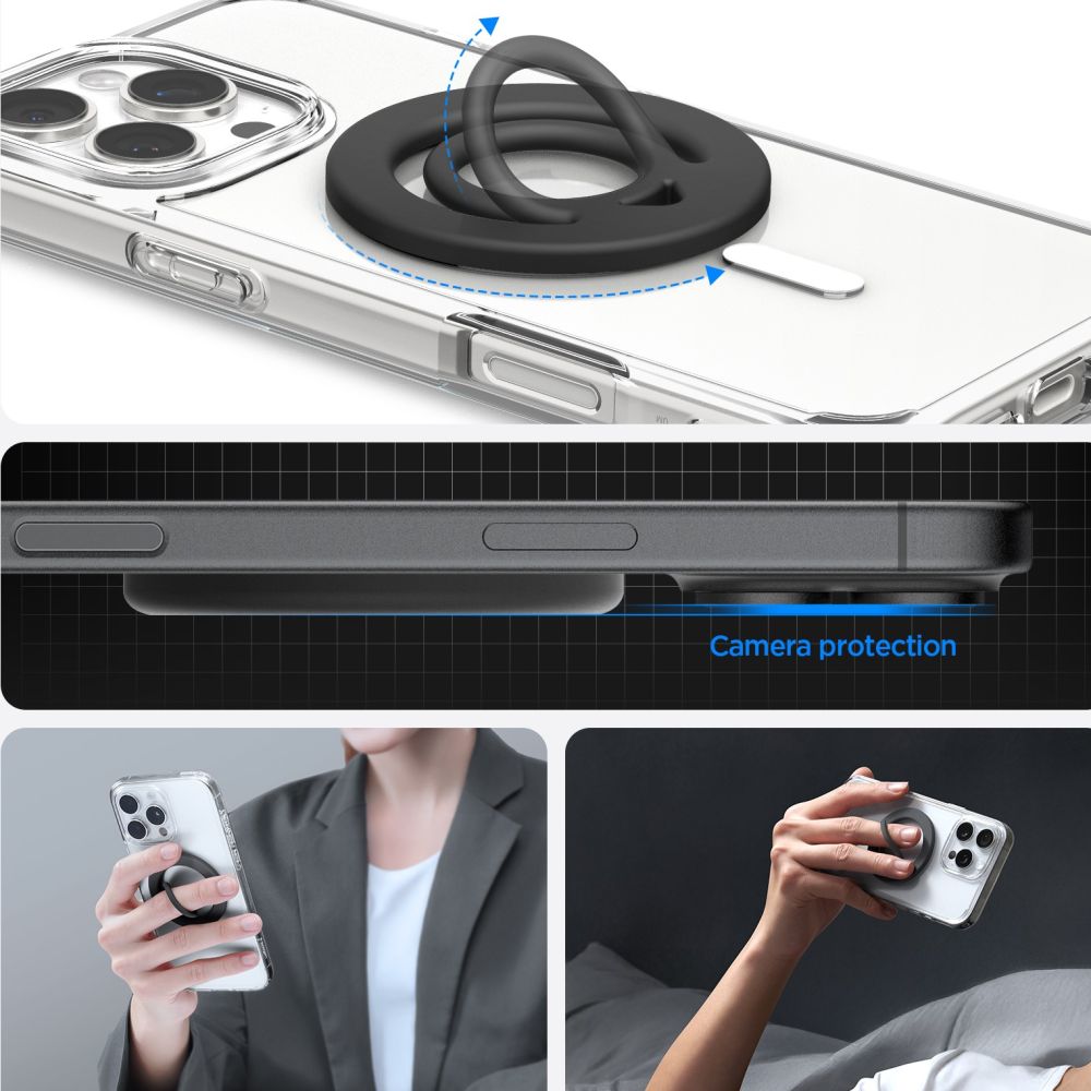 Spigen Dual Pop Mag - MagSafe Δαχτυλίδι Συγκράτησης Κινητού - Black