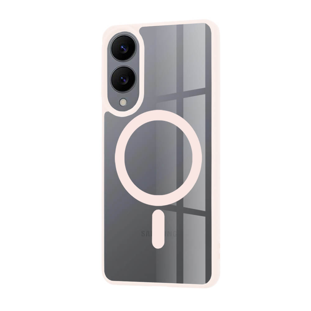 Techsuit Samsung Galaxy S25 Edge - MagSafe Pro - Σκληρή Θήκη με Πλαίσιο Σιλικόνης - Nude Pink