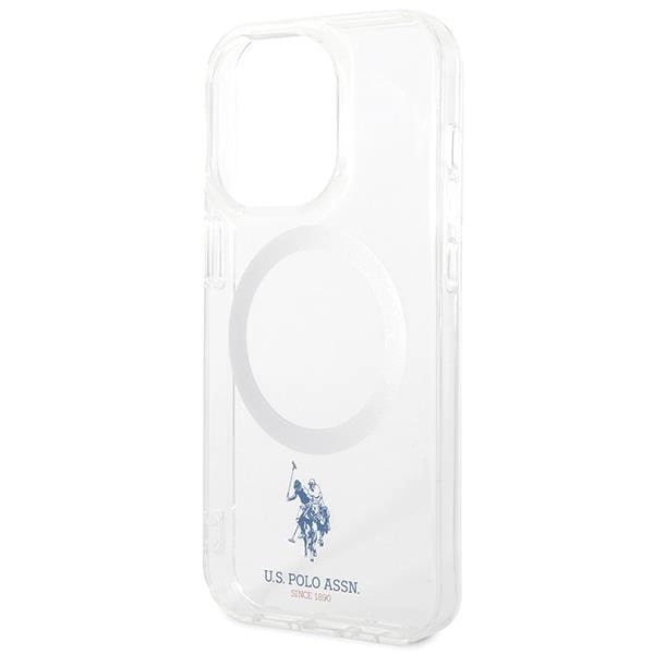 US Polo iPhone 15 Pro Max Transparent MagSafe Collection Σκληρή Θήκη με Πλαίσιο Σιλικόνης και MagSafe - Διάφανη