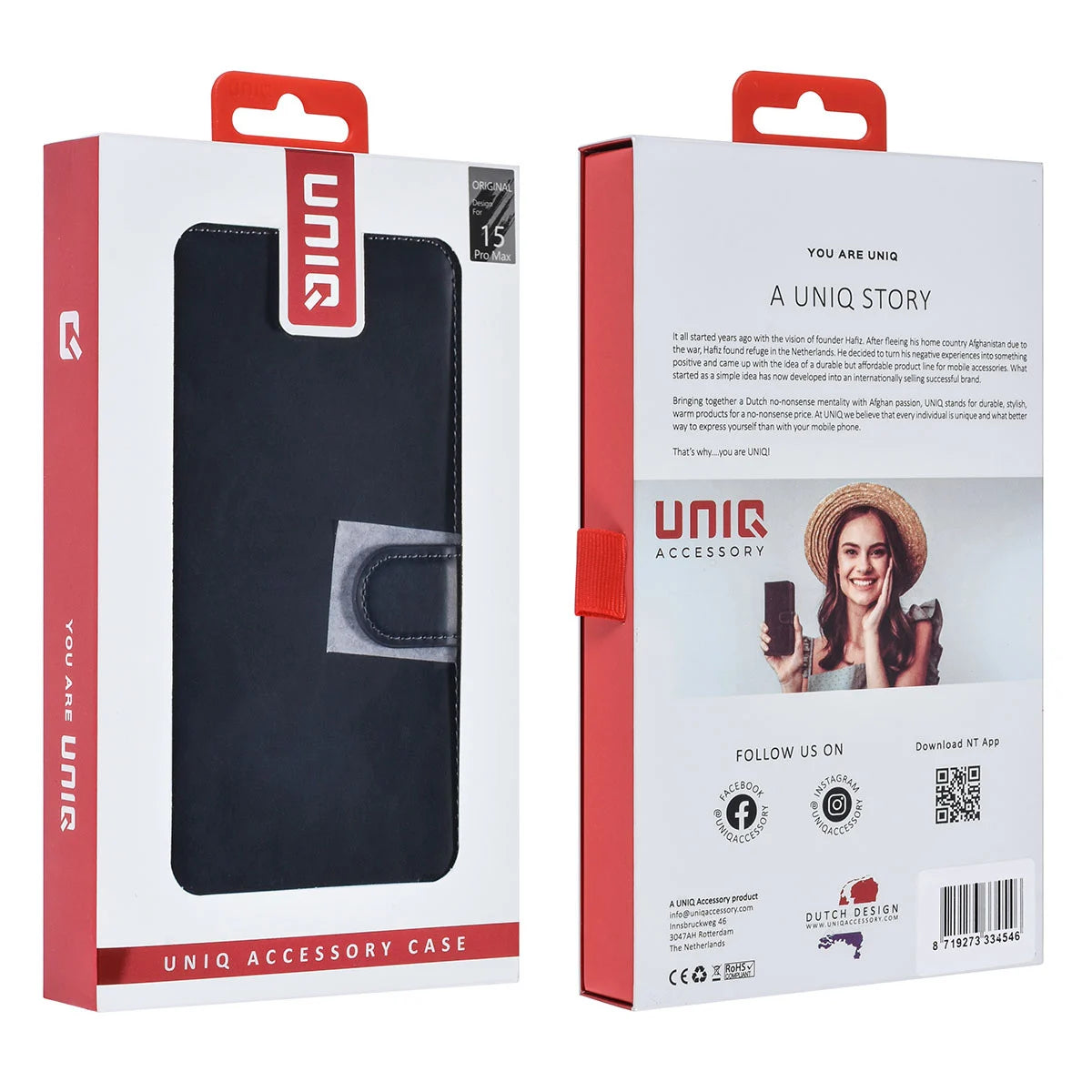 Tuniq iPhone 15 Pro Max - 2 σε 1 - Θήκη Πορτοφόλι από Δερματίνη με Αποσπώμενη Θήκη - Μπλε