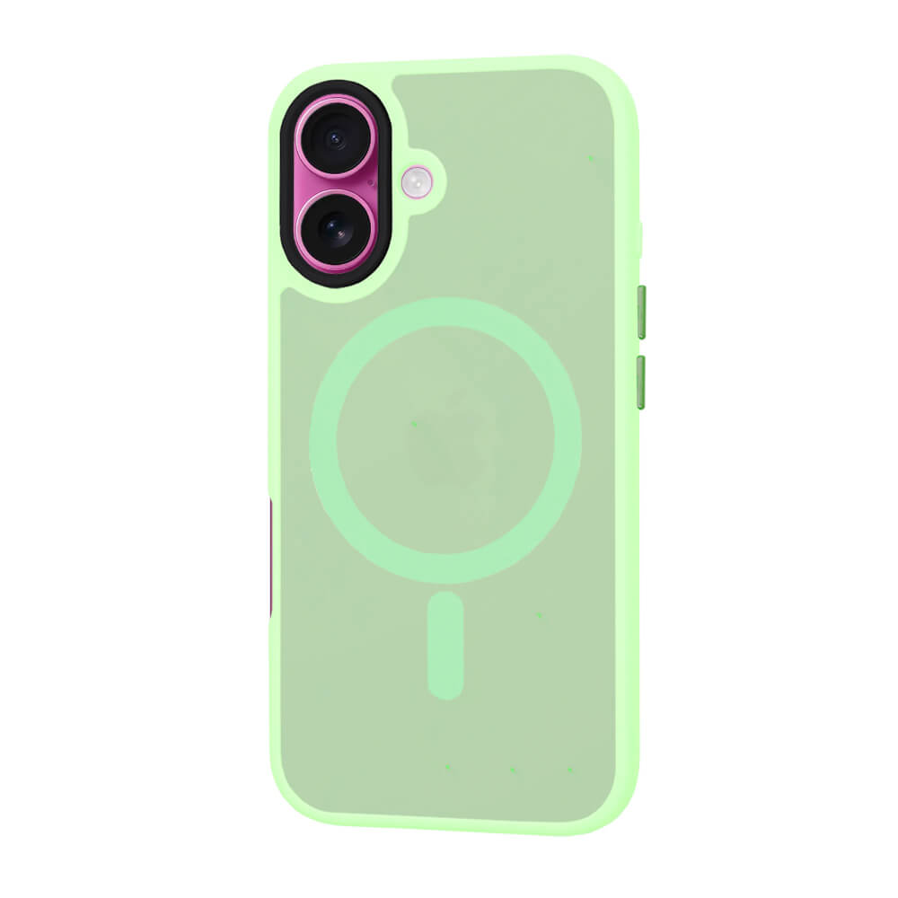 Techsuit iPhone 16 Plus - HaloFrost Series MagSafe - Σκληρή Θήκη με Πλαίσιο Σιλικόνης - Light Green