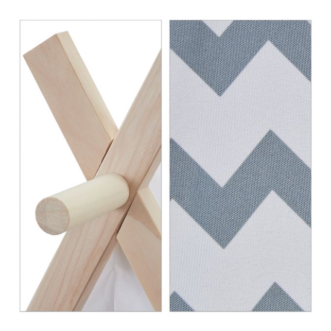 Relaxdays Σκηνή Teepee για Παιδιά - White / Grey - 4052025353018
