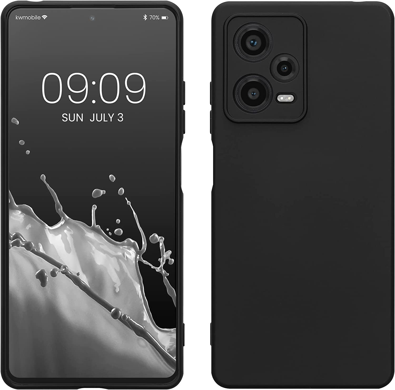 KW Xiaomi Redmi Note 12 Pro Θήκη Σιλικόνης Rubberized TPU - Black - 60733.01