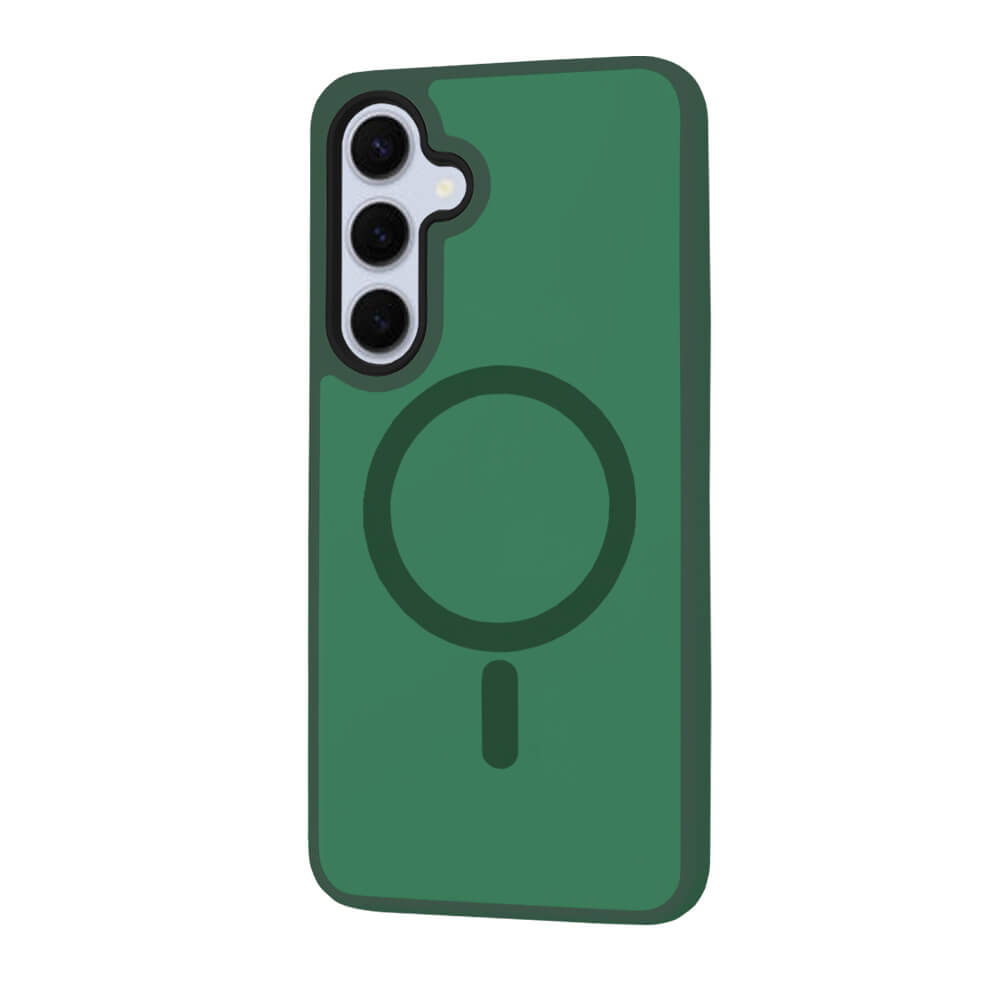 Techsuit Samsung Galaxy S25 Plus - HaloFrost MagSafe Series - Σκληρή Θήκη με Πλαίσιο Σιλικόνης - Midnight Green