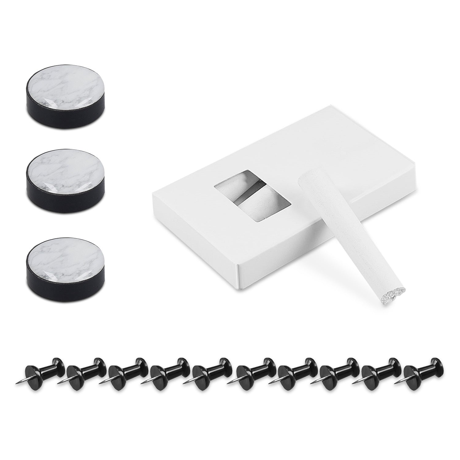 Navaris Διπλός Πίνακας Ανακοινώσεων με Μαγνητικό Μαυροπίνακα και Πίνακα από Φελλό - Dark Brown - Black - 50000.01