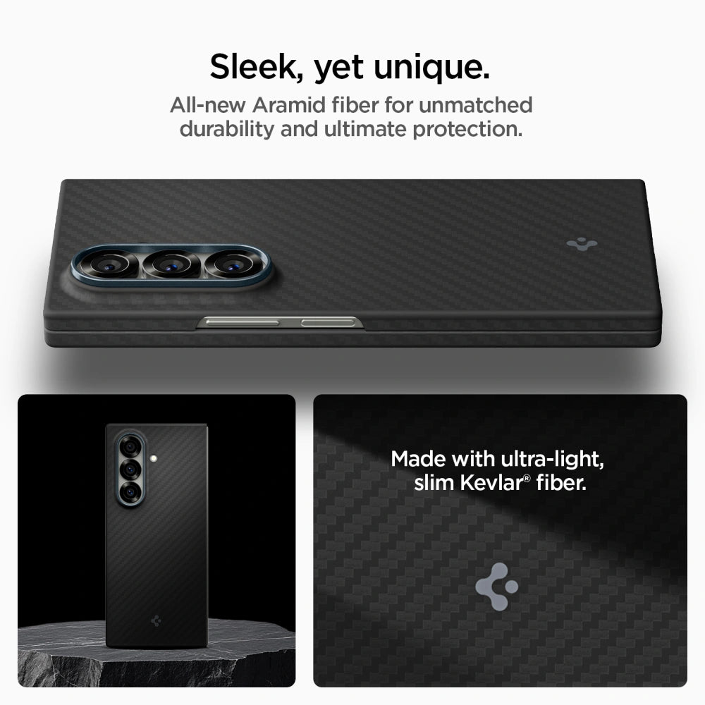 Spigen Samsung Galaxy Z Fold7 AirSkin Aramid Λεπτή Θήκη - Black