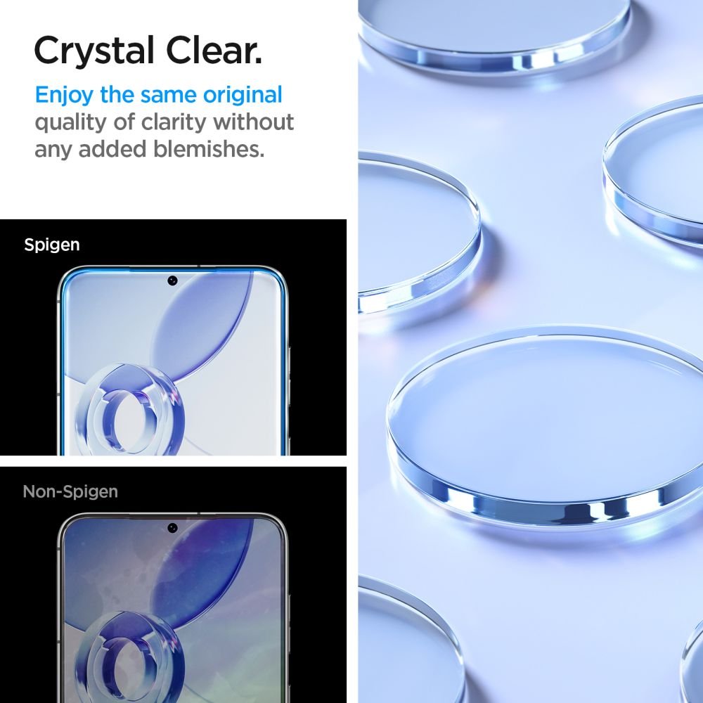 Spigen Samsung Galaxy S23 Glas.TR EZ Fit 0.2mm 2.5D 9H Tempered Glass Αντιχαρακτικό Γυαλί Οθόνης - 2 Τεμάχια - Clear - AGL05958