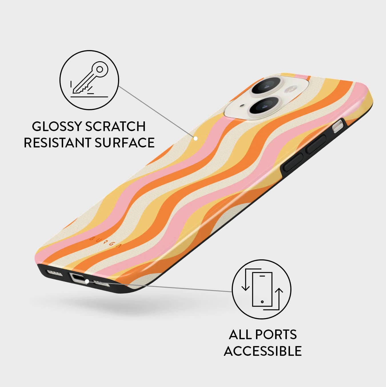 Burga iPhone 13 Fashion Tough Σκληρή Θήκη - Flower Power