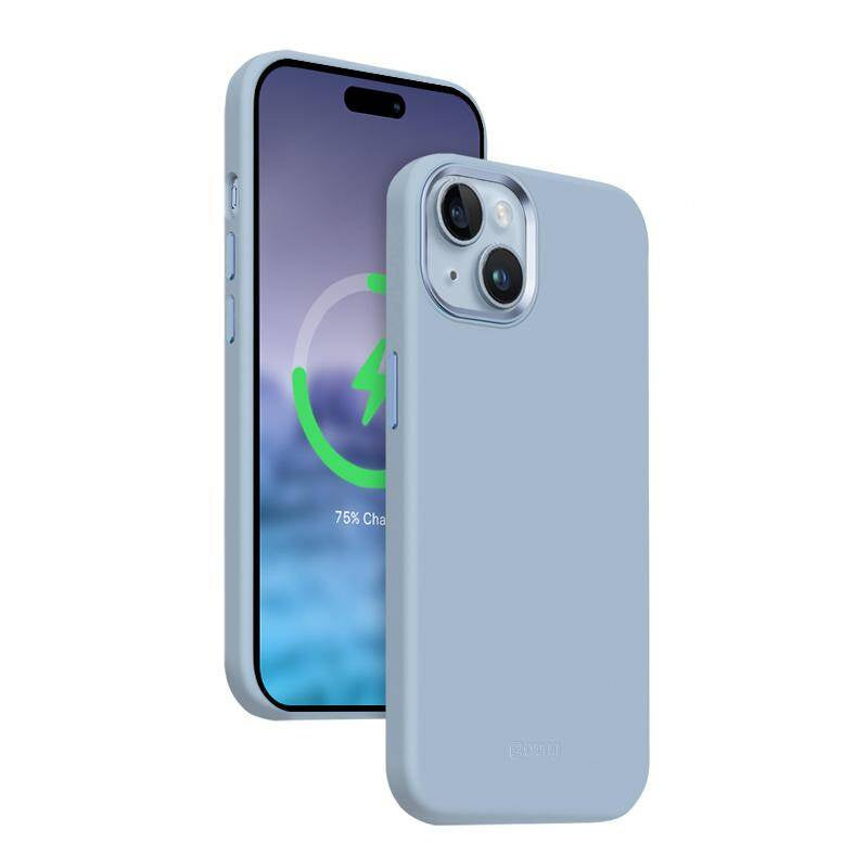 Crong iPhone 15 Plus Color Cover Lux Magnetic - Θήκη Σιλικόνης με MagSafe - Sky Blue