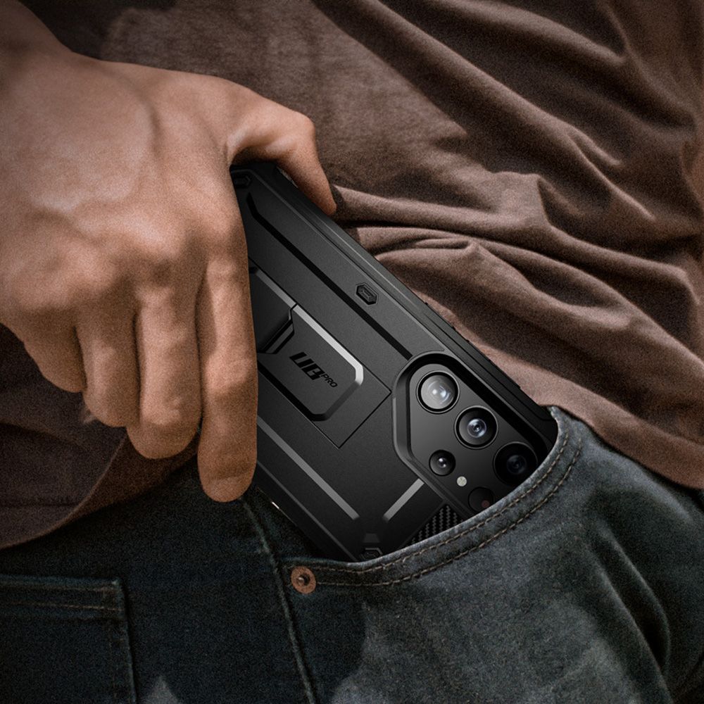 Supcase Samsung Galaxy S24 Ultra Unicorn Beetle Pro 2 Σκληρή Θήκη με Προστασία Οθόνης και Stand - Black