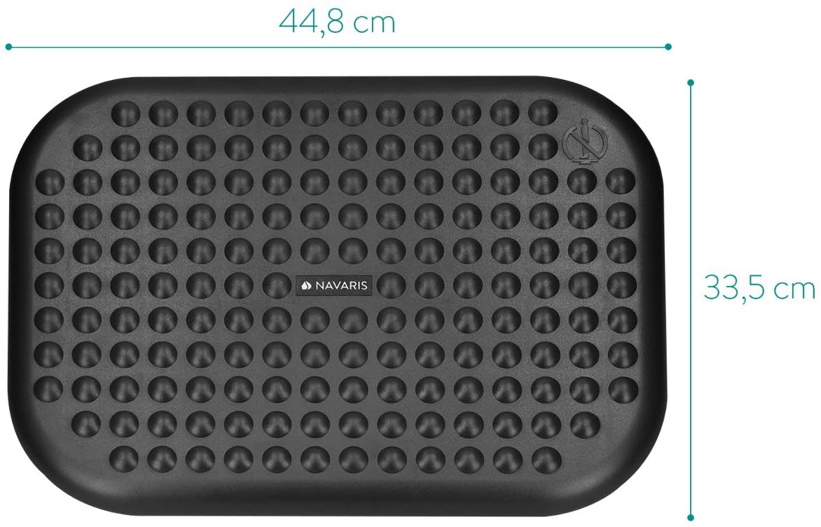 Navaris Υποπόδιο Γραφείου / Gaming - Ρυθμιζόμενο Ύψος 0-15 ° - Black - 43039