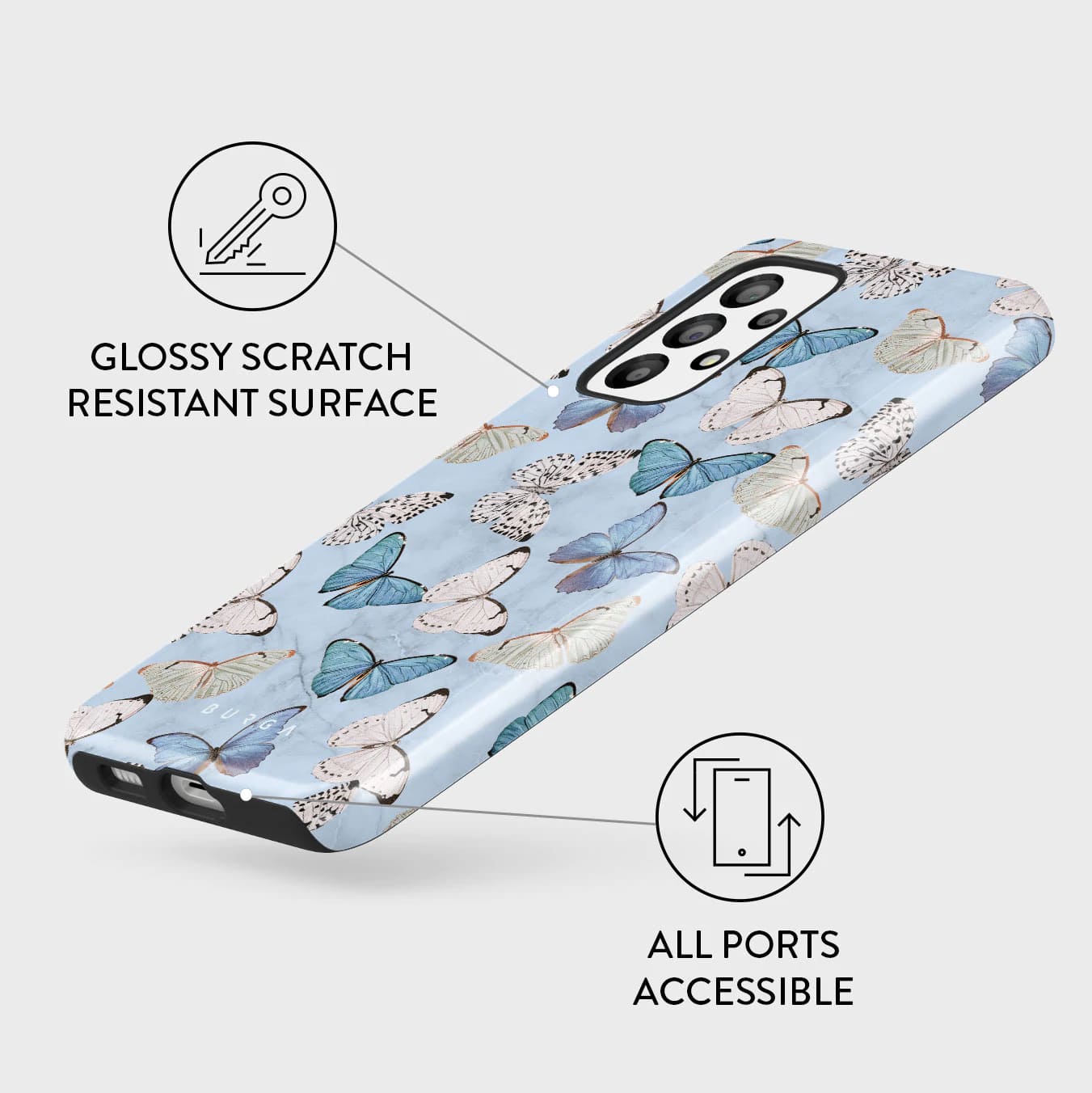 Burga Samsung Galaxy A33 5G Fashion Tough Σκληρή Θήκη - Give Me Butterflies
