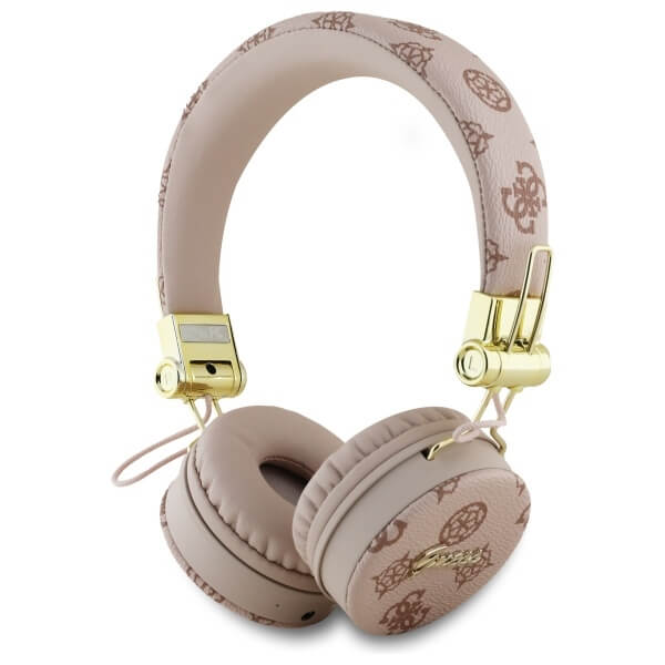 Guess Over-Ear Peony Script Round Shape - Ασύρματα Bluetooth Ακουστικά - Brown