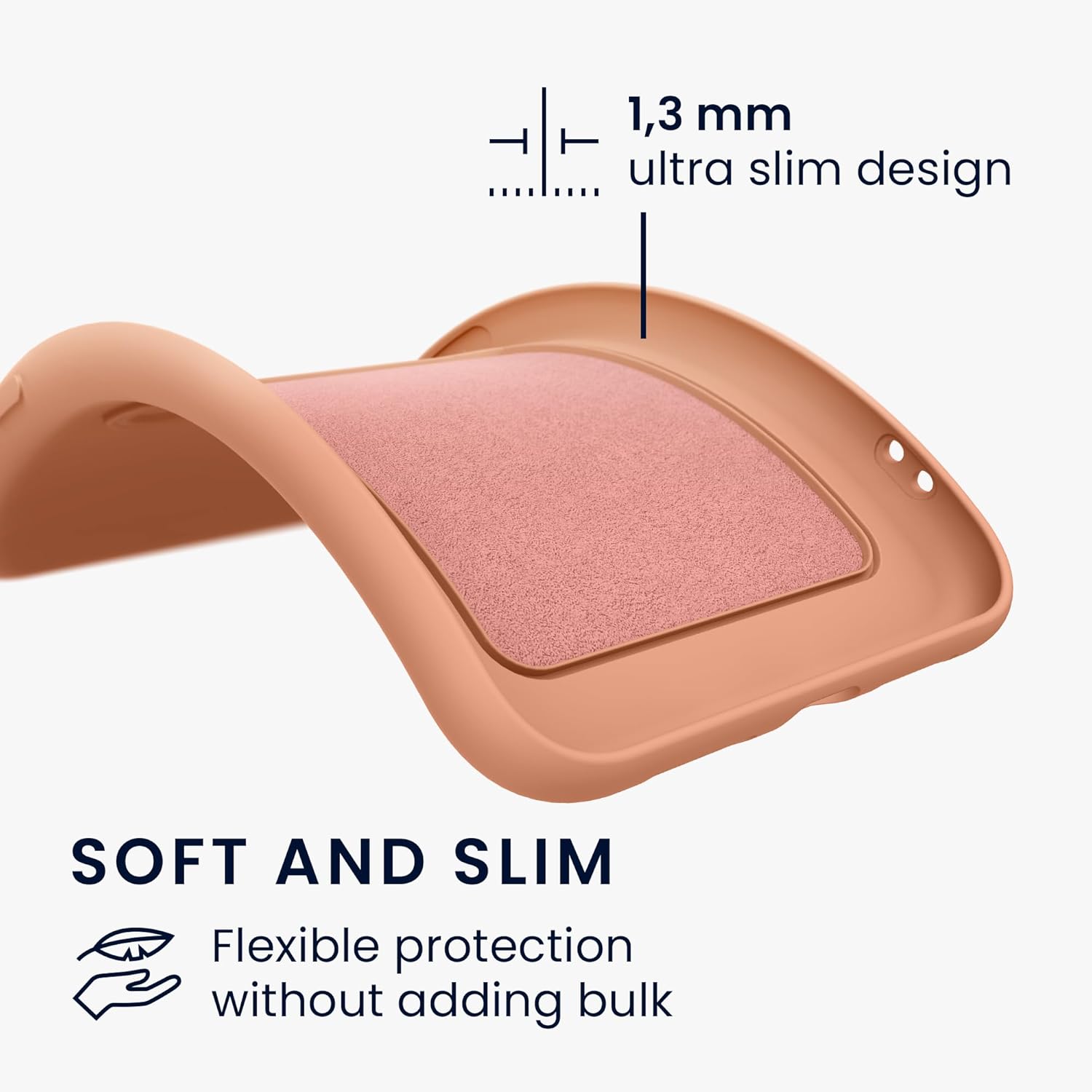 KW iPhone 15 Pro Max Θήκη Σιλικόνης TPU με Υποδοχή για Κάρτα - Grapefruit Pink