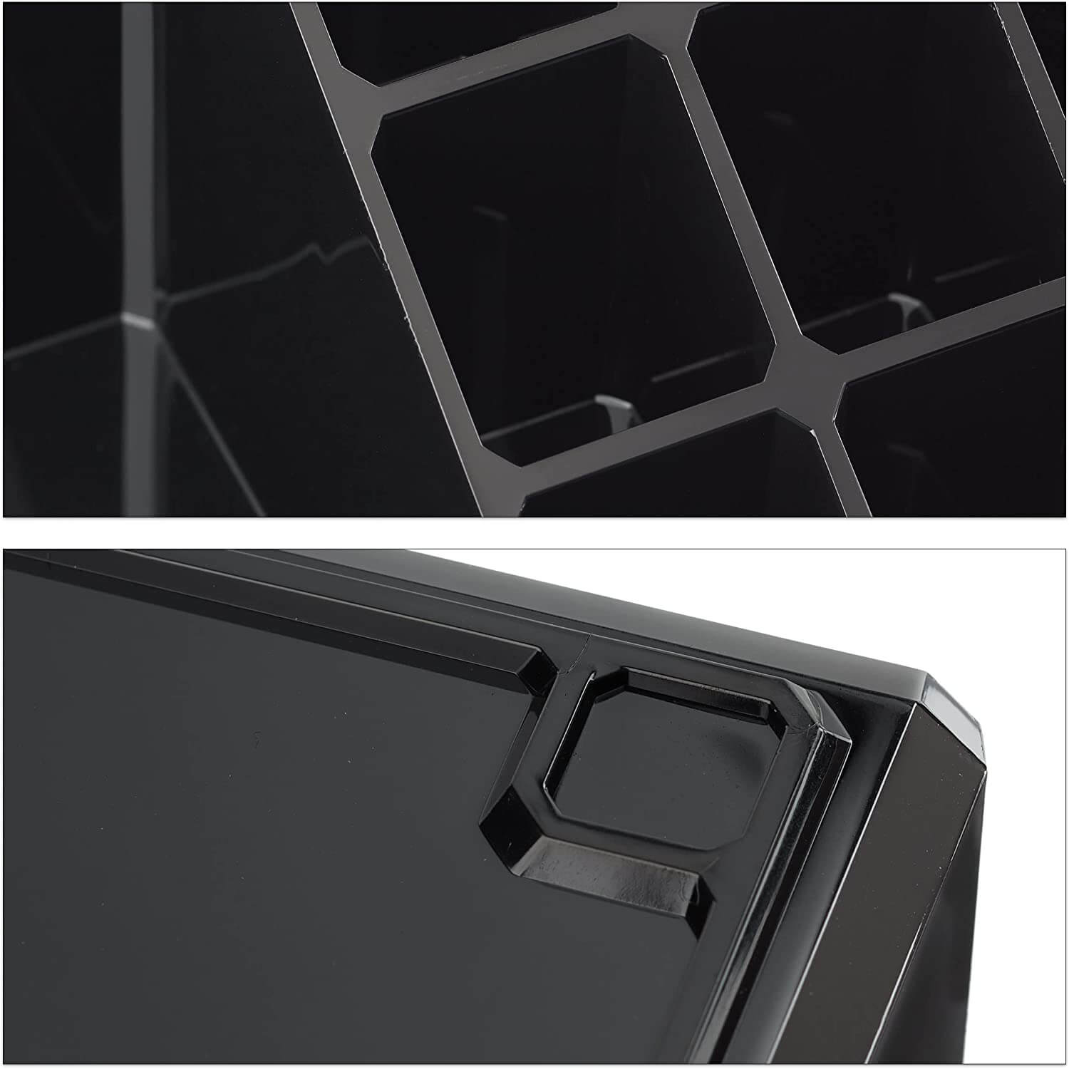 Relaxdays Ακρυλικός Οργανωτής Καλλυντικών με 4 Συρτάρια - Black - 4052025940294