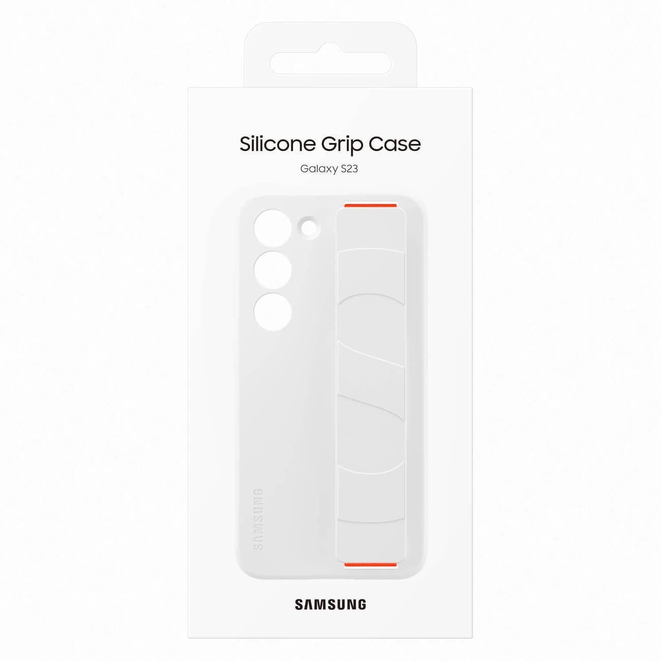 Samsung Silicone Grip Cover Samsung Galaxy S23 Θήκη Σιλικόνης με Finger Holder - White - EF-GS911TWEGWW