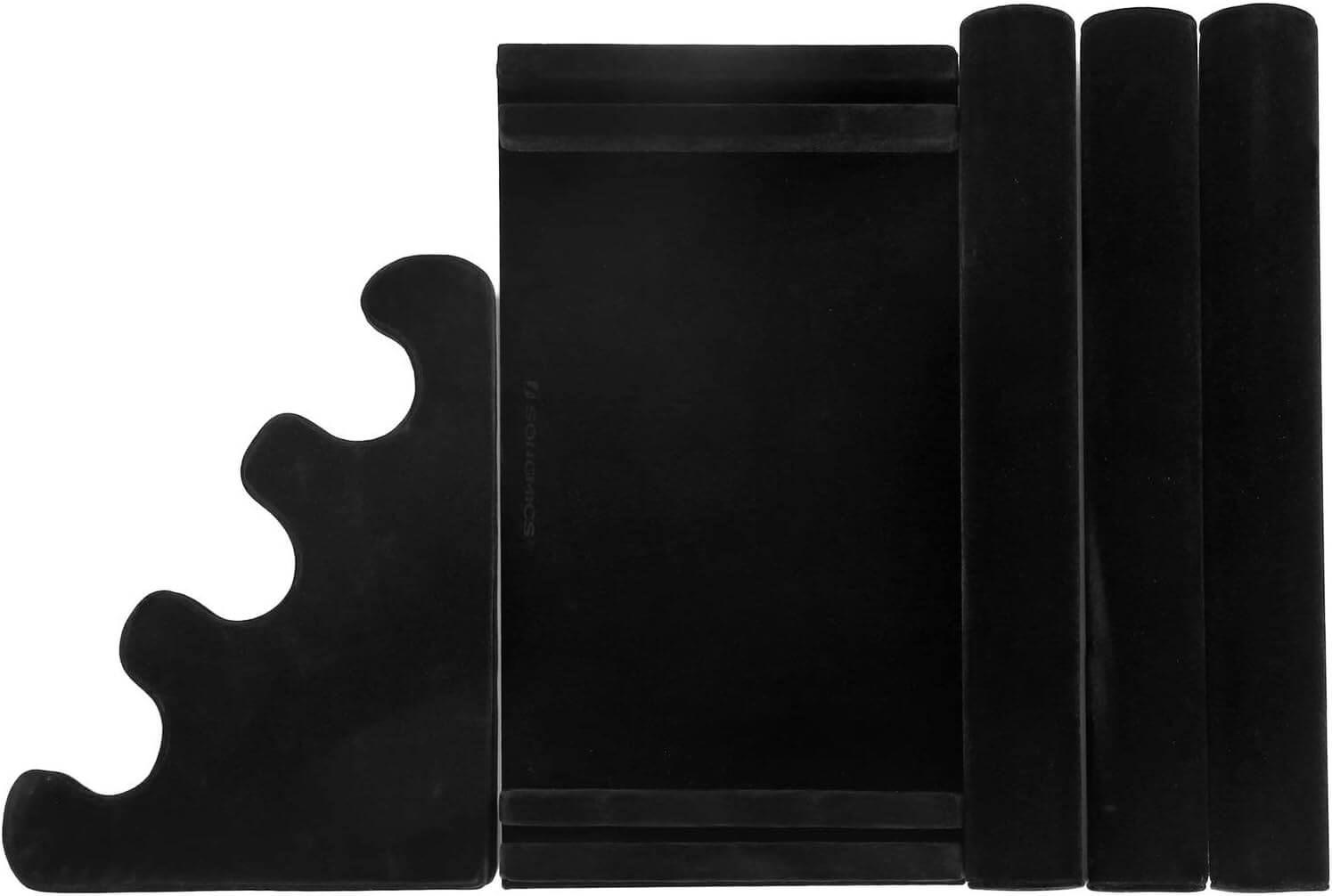 Songmics Βελούδινη Βάση με 3 Μπάρες για Βραχιόλια και Ρολόγια - Black - JDS008