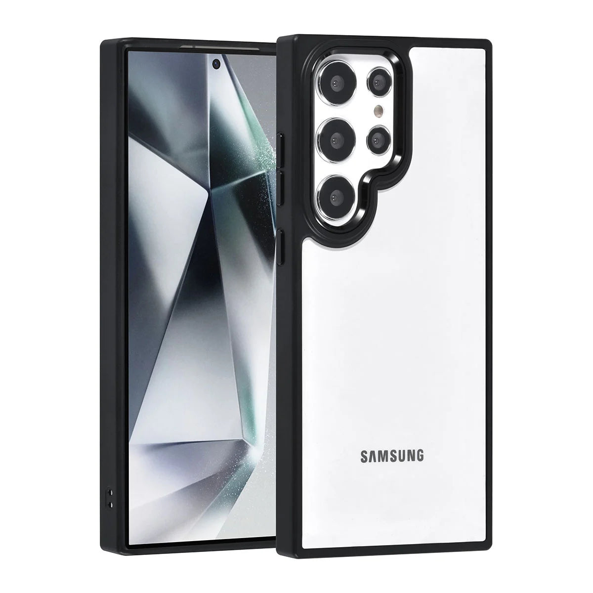 Tuniq Samsung Galaxy S24 Ultra - Σκληρή Θήκη με Πλαίσιο Σιλικόνης - Μαύρο / Διάφανο