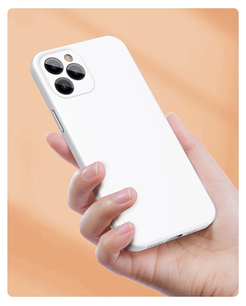 Baseus iPhone 12 Pro Jelly Liquid Silica Gel Θήκη Σιλικόνης - Ivory White - WIAPIPH61P-YT02