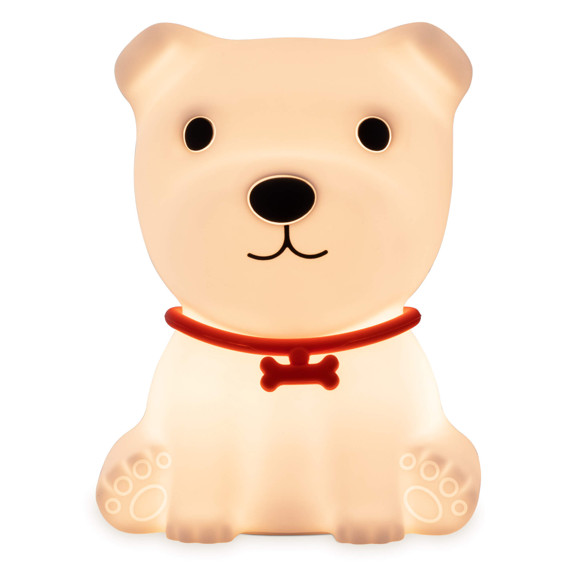 Navaris LED Night Light RGB - Παιδικό Νυχτερινό Φως με Αλλαγή Χρωμάτων - Design Sitting Dog - White / Red - 55003.02.01