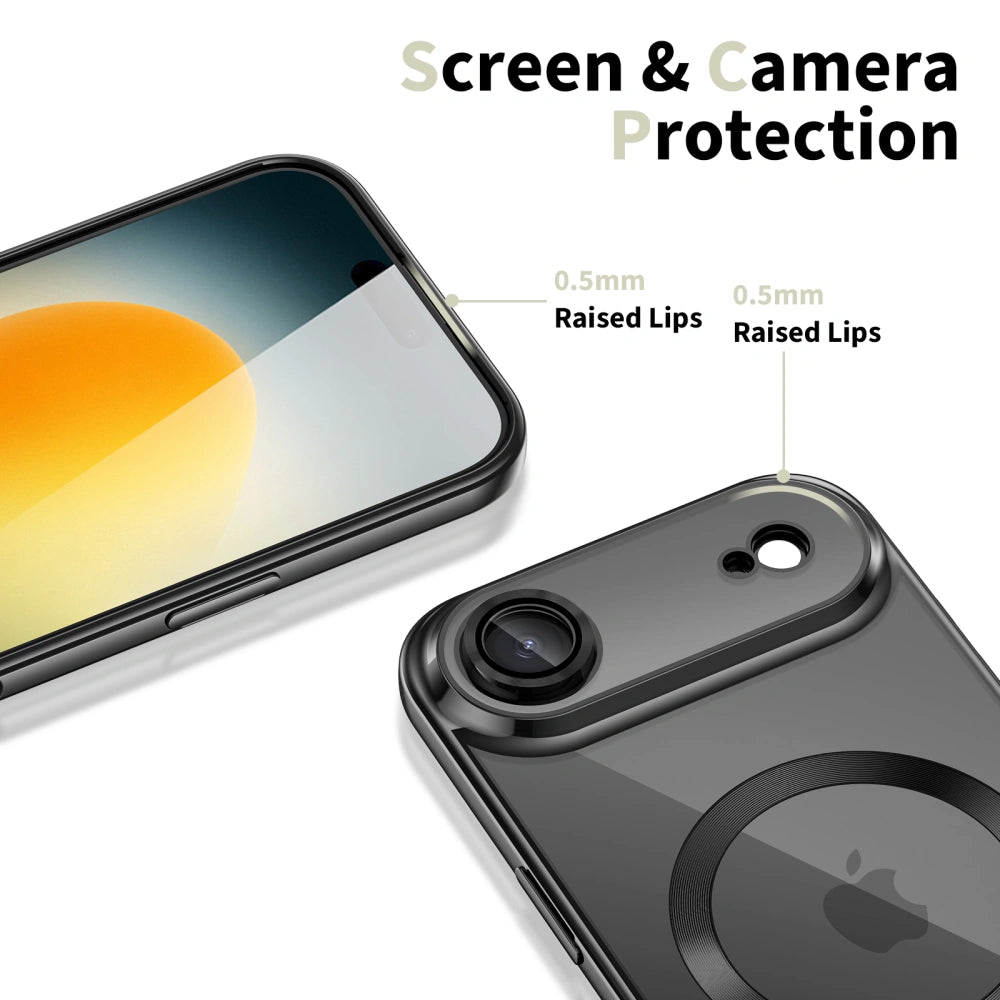 Tech-Protect iPhone Air MagFlex - Θήκη Σιλικόνης TPU με MagSafe - Διάφανη / Shiny Black