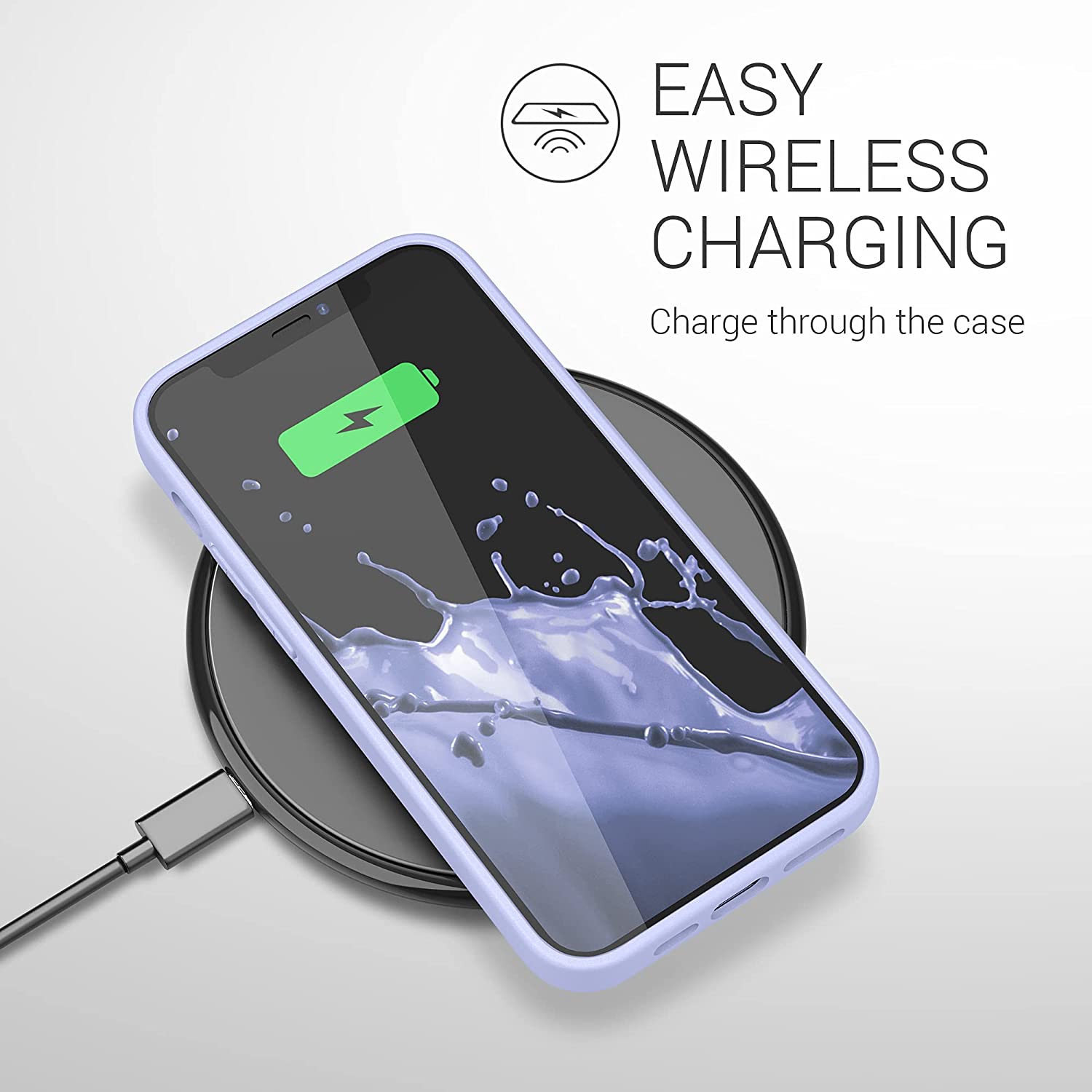 KW iPhone 12 / iPhone 12 Pro Θήκη Σιλικόνης TPU - Pastel Lavender - 53938.139