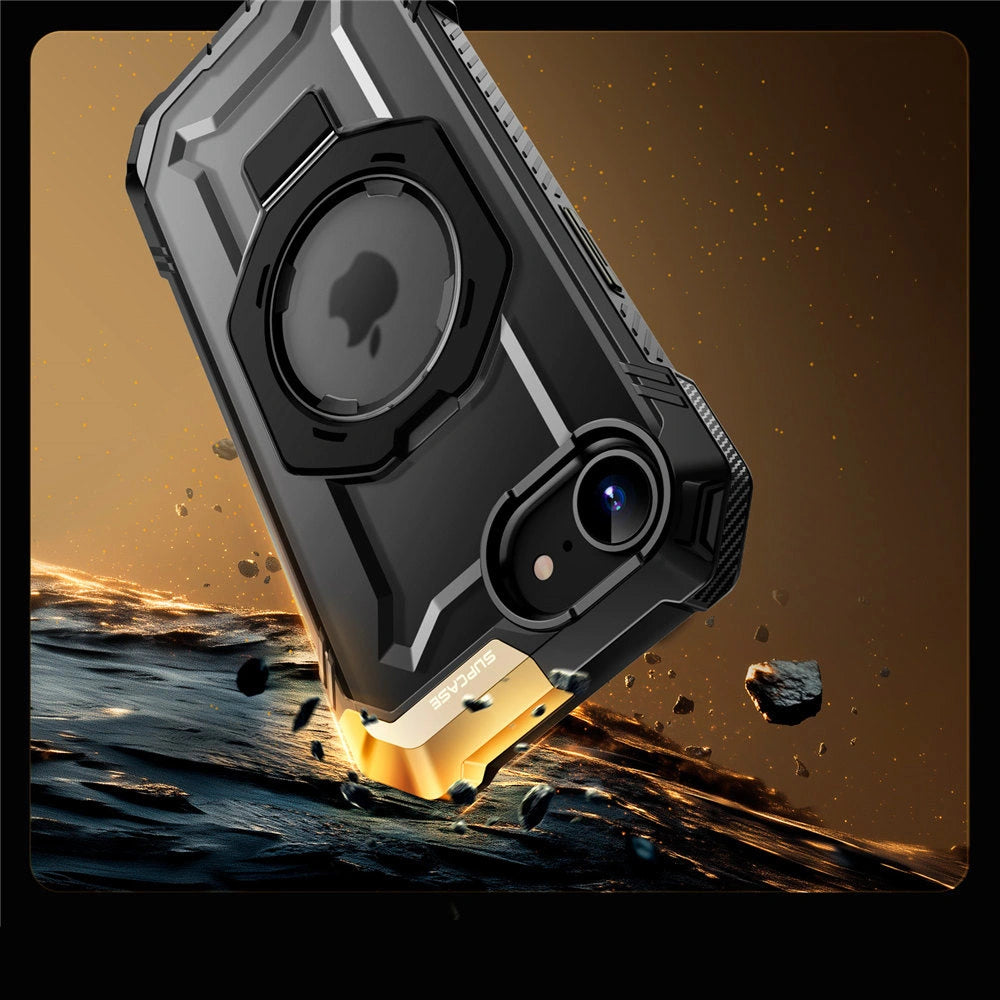 Supcase iPhone 16e UB Grip Mag Σκληρή Θήκη με MagSafe και Stand - Black