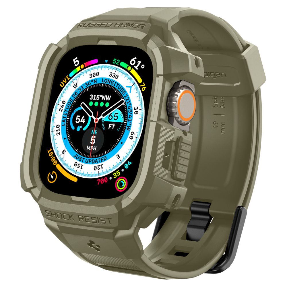 Spigen Λουράκι Apple Watch Ultra (1/2/3) - 49mm Rugged Armor Pro - Vintage Khaki