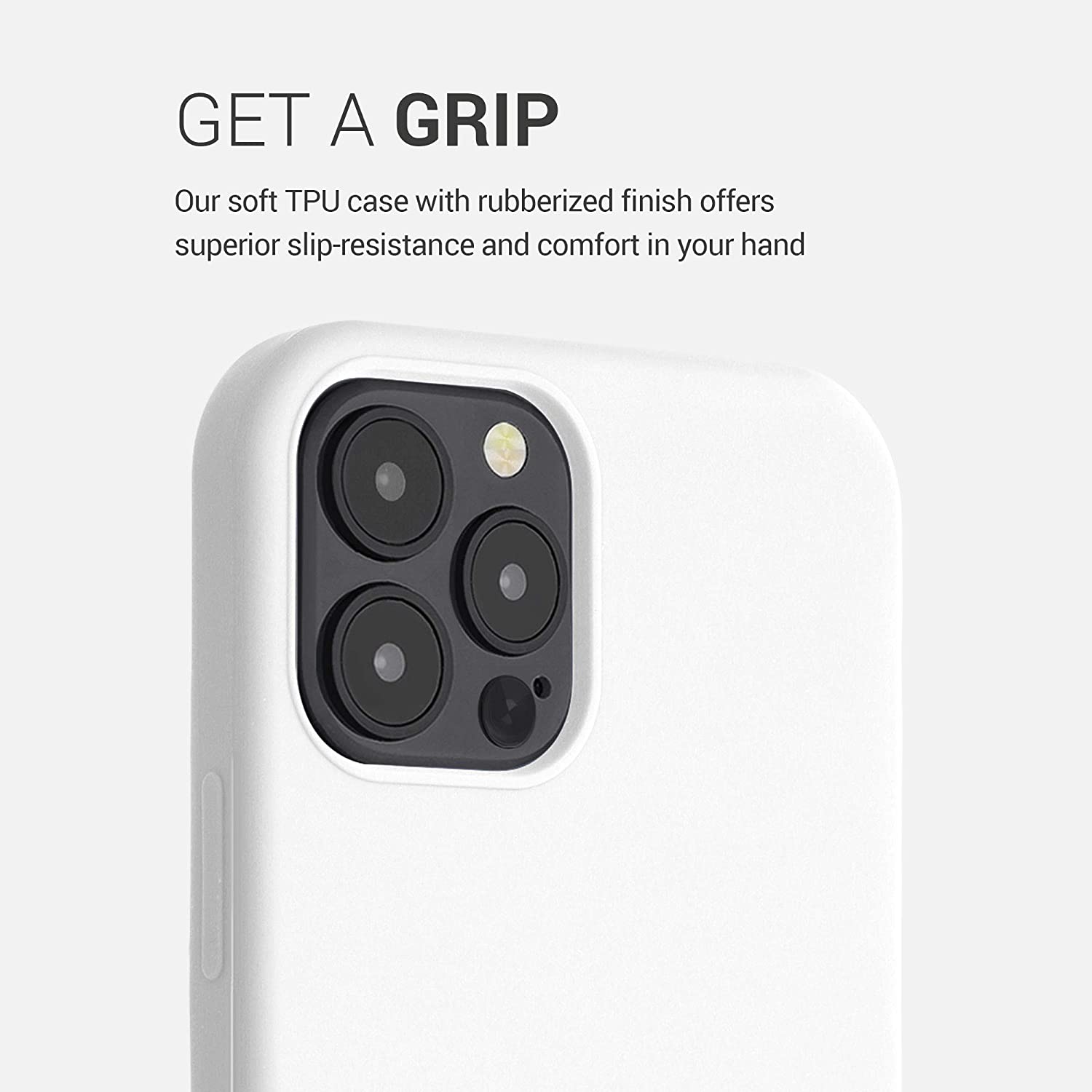 KW iPhone 12 / iPhone 12 Pro Θήκη Σιλικόνης Rubber TPU - White - 52641.02