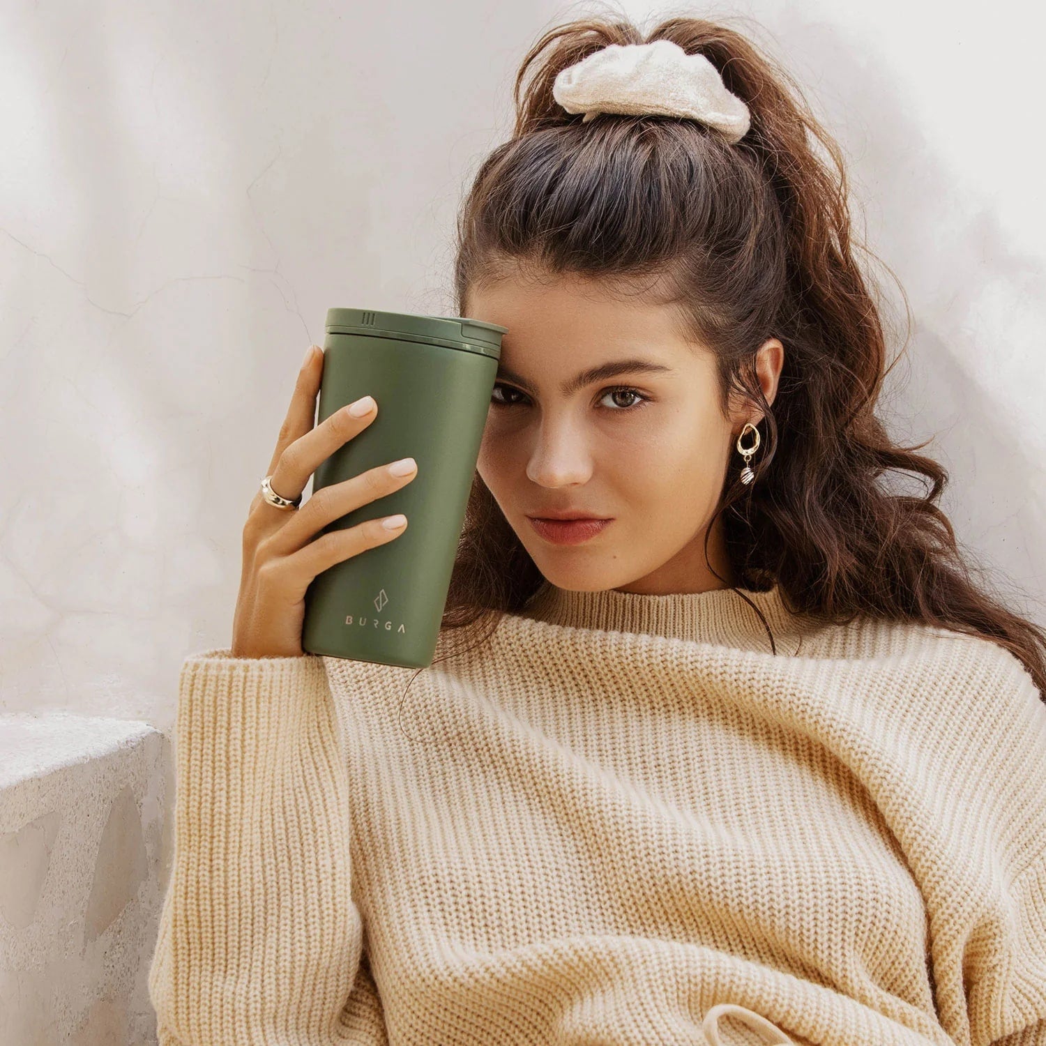 Burga COFFEE - CUP Κούπα Θερμός από Ανοξείδωτο Ατσάλι - 470ml - Khaki