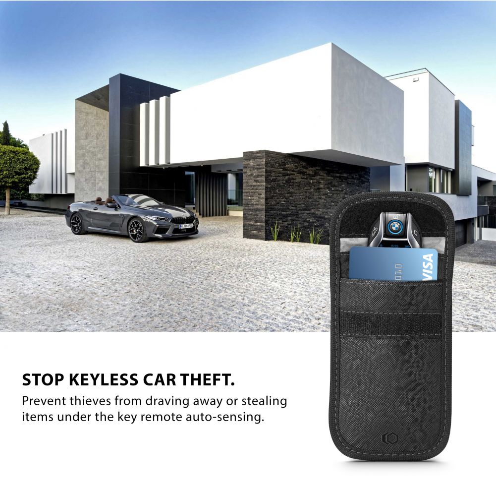 Tech-Protect V1 Faraday RFID Blocking Θήκη για Κλειδί Αυτοκινήτου Keyless Go - Black
