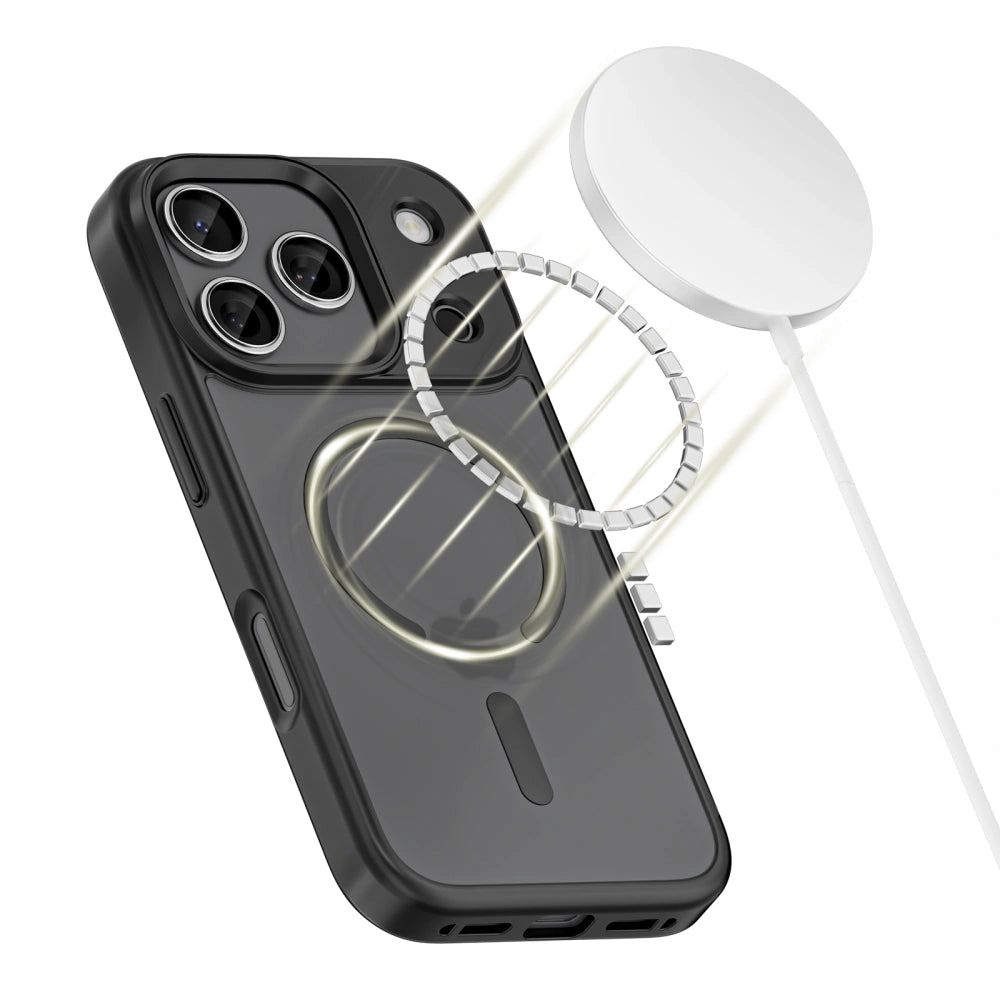 Tech-Protect iPhone 17 Pro - MagMat XT 4-Set - Σκληρή Θήκη με Πλαίσιο Σιλικόνης και MagSafe - Ημιδιάφανη / Matte Black