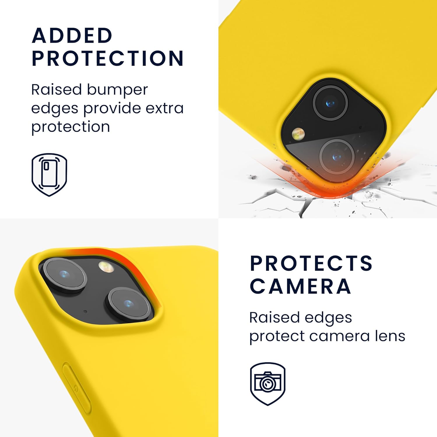 KW iPhone 15 Λεπτή Θήκη Σιλικόνης TPU - Bright Yellow