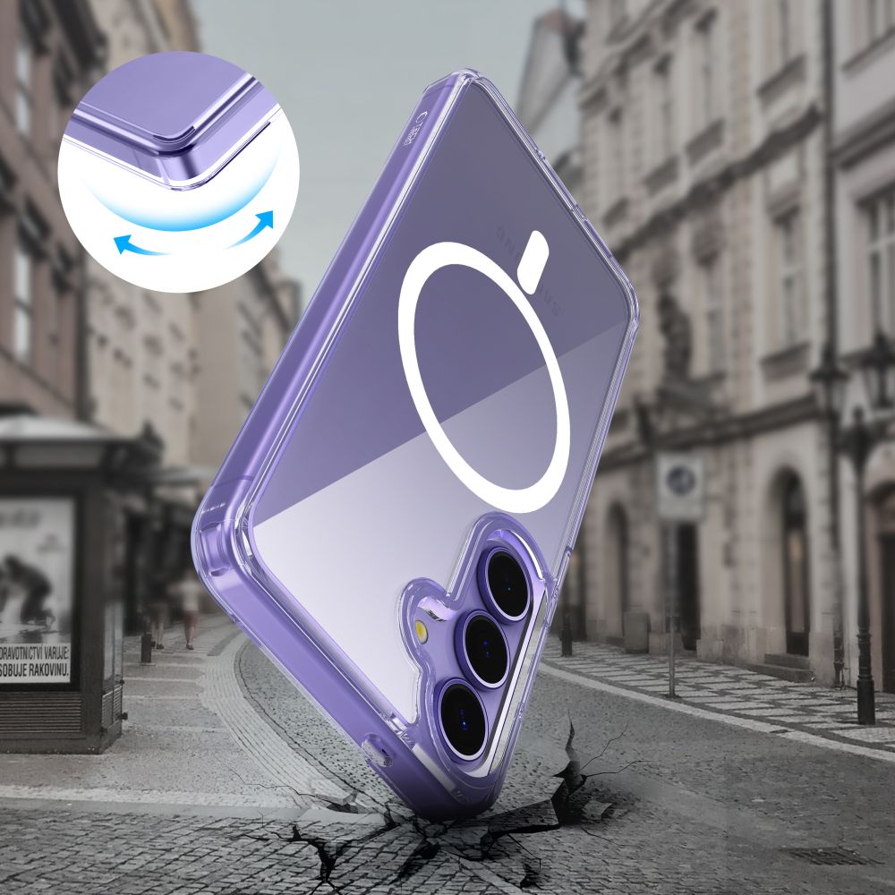 Tech - Protect Samsung Galaxy S25 Plus Flexair Hybrid MagSafe Σκληρή Θήκη με Πλαίσιο Σιλικόνης και MagSafe - Διάφανη