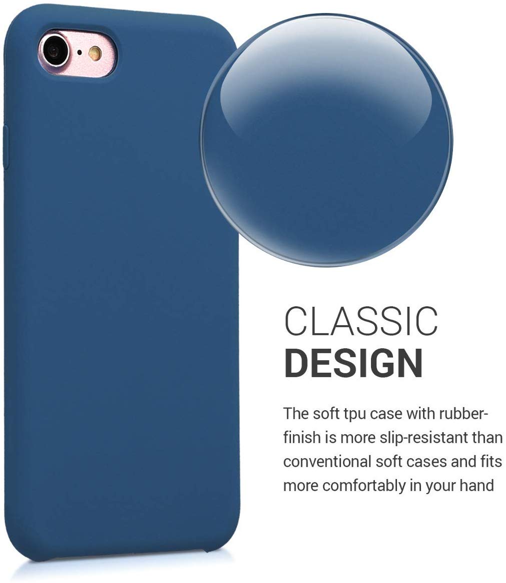 KW iPhone SE 2022 / SE 2020 / 7 / 8 Θήκη Σιλικόνης Rubber TPU - Navy Blue - 40225.116