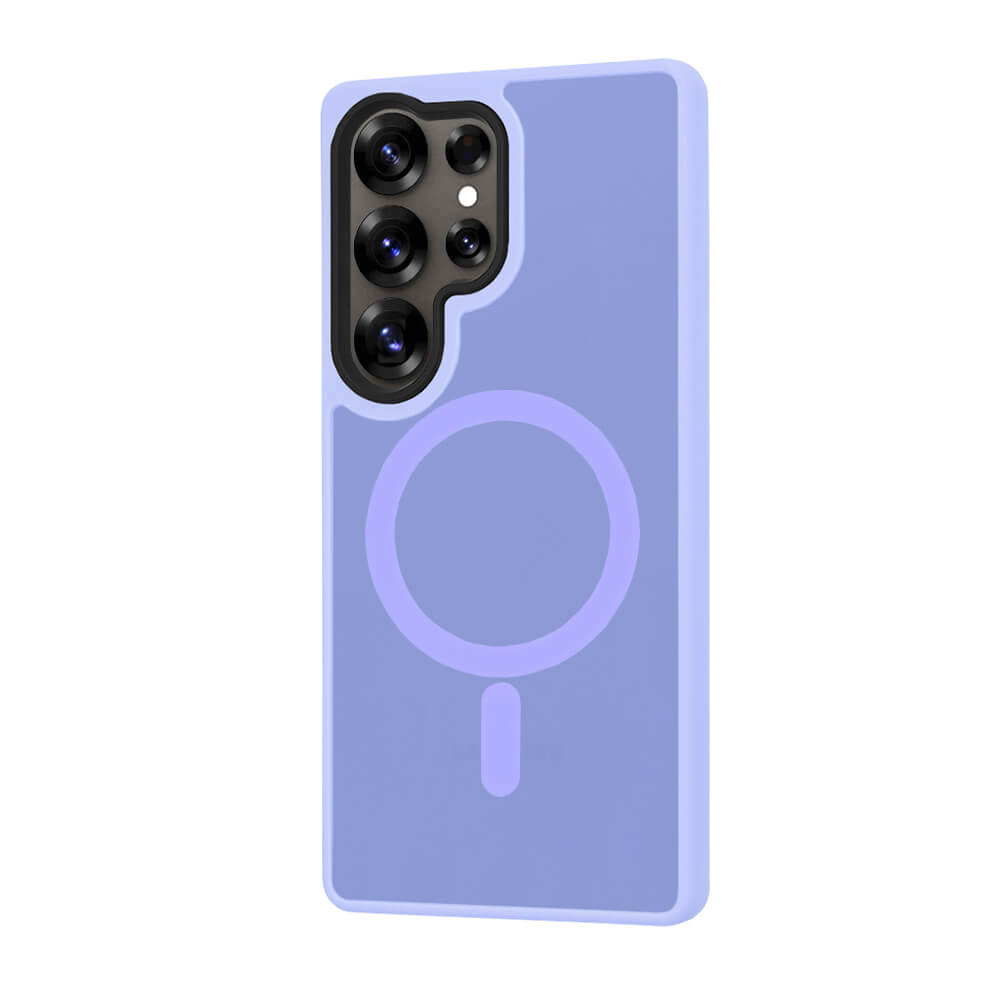 Techsuit Samsung Galaxy S25 Ultra - HaloFrost MagSafe Series - Σκληρή Θήκη με Πλαίσιο Σιλικόνης - Light Purple
