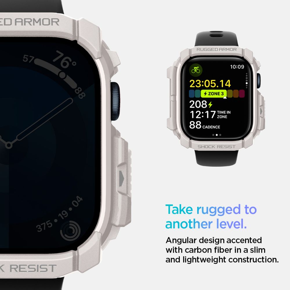Spigen Θήκη Apple Watch 10/11 - 46mm Rugged Armor - Dune Beige