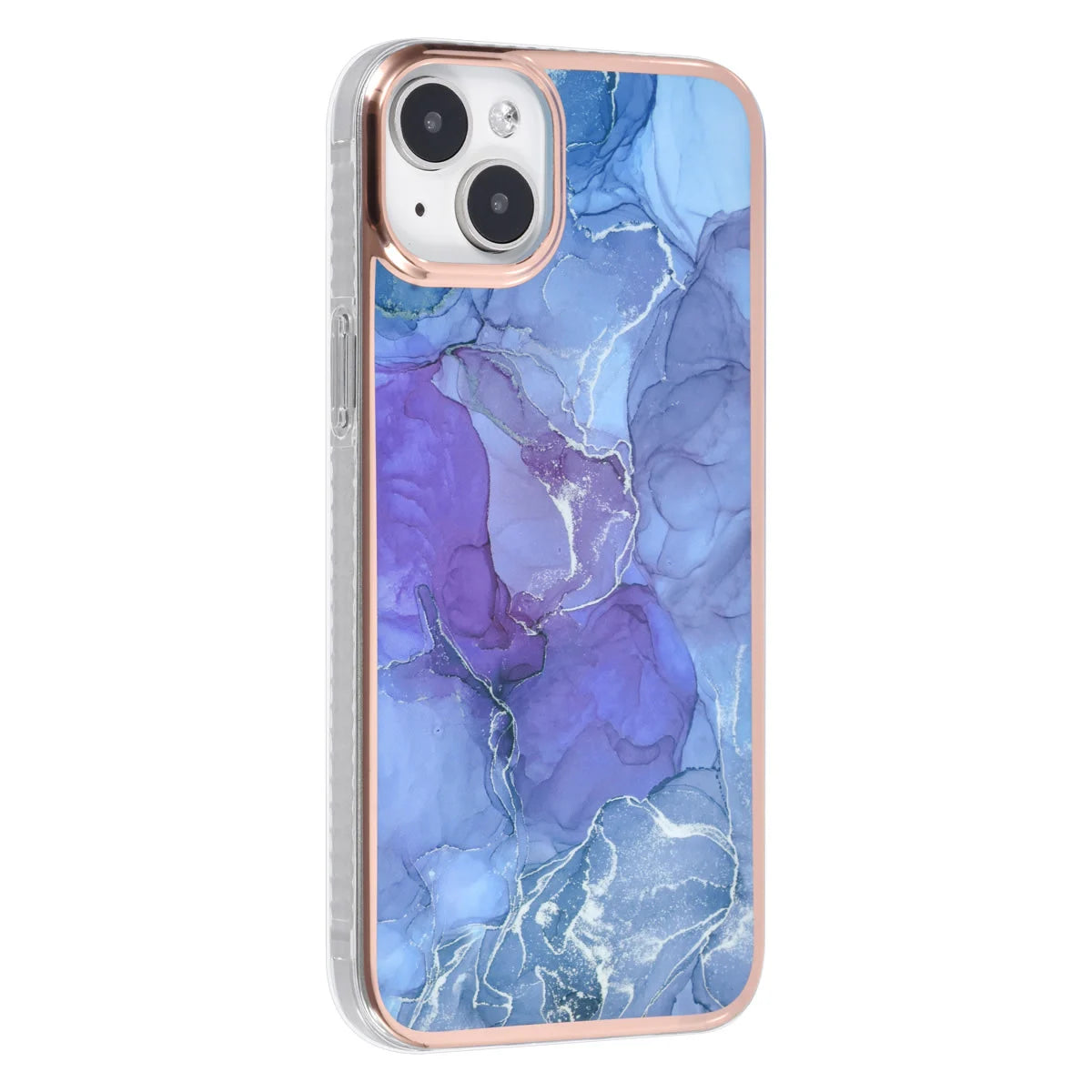 Tuniq iPhone 15 Plus / 14 Plus - Σκληρή Θήκη με Πλαίσιο Σιλικόνης - Σχέδιο Μάρμαρο - Μοβ