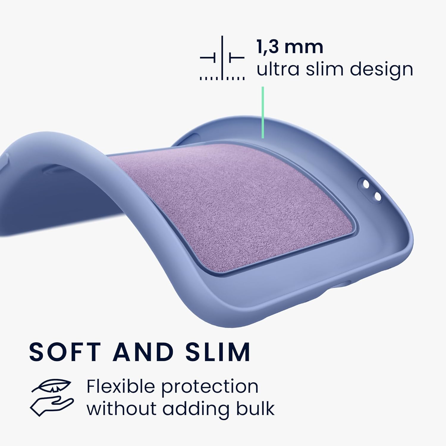 KW Samsung Galaxy S24 Θήκη Σιλικόνης TPU με Υποδοχή για Κάρτα - Lavender