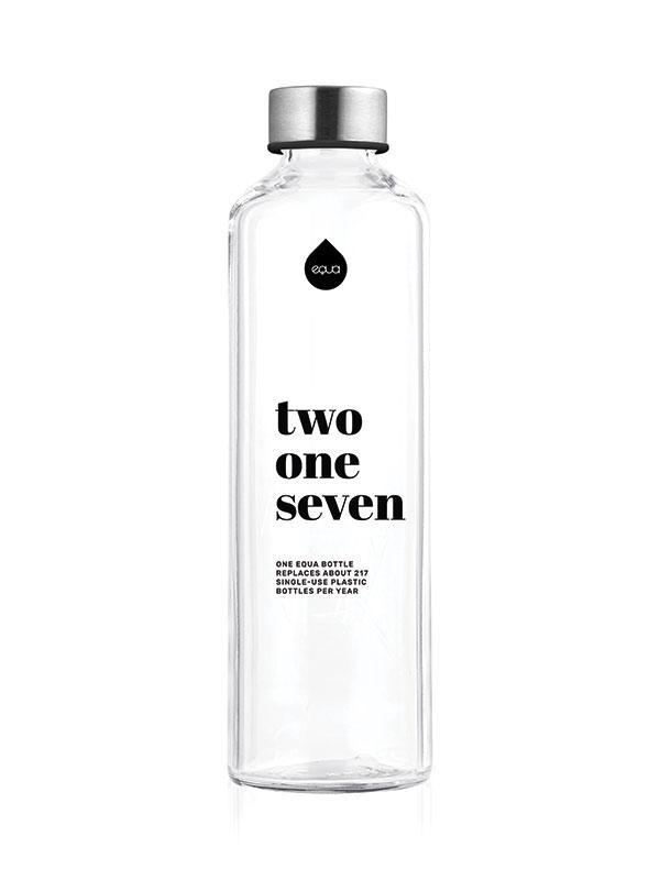 Equa 217 Black Γυάλινο Μπουκάλι Νερού - 750ml - Black / Διάφανο