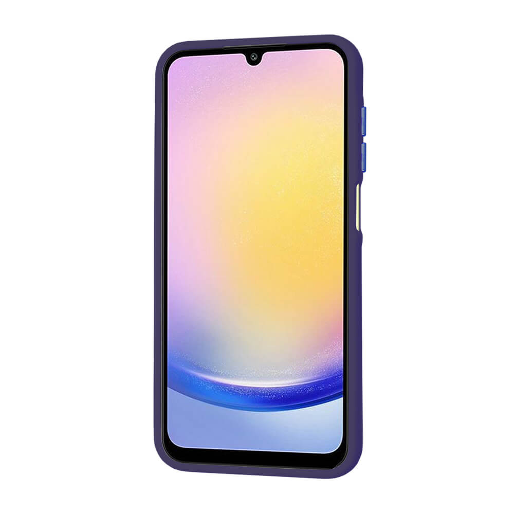 Techsuit Samsung Galaxy A25 5G - HaloFrost Series - Σκληρή Θήκη με Πλαίσιο Σιλικόνης - Deep Blue