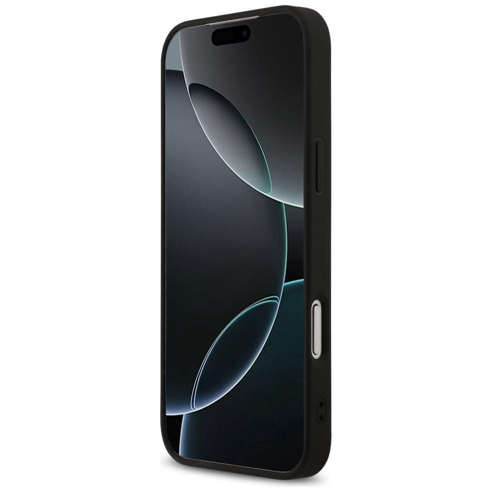 Guess iPhone 17 Pro Max - 4G Printed Stripes MagSafe - Θήκη με Επένδυση Συνθετικού Δέρματος - Black - GUHMP17XP4RPSK