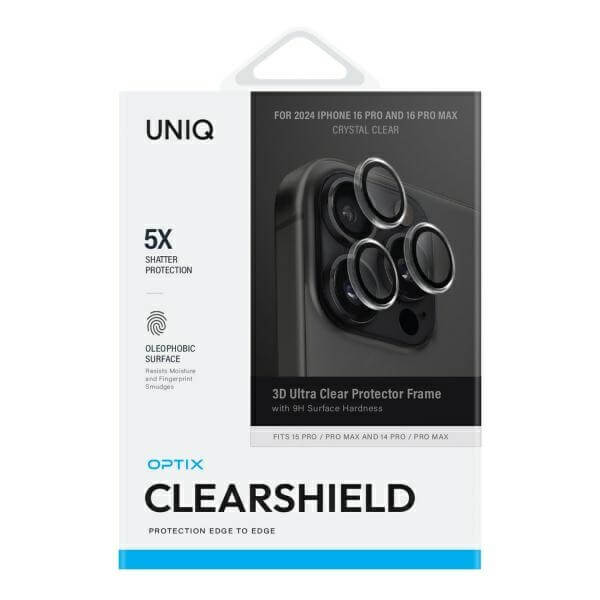 Uniq iPhone 16 Pro / 16 Pro Max Optix Clear Camera Lens Protector Αντιχαρακτικό Γυαλί για την Κάμερα - Διάφανο