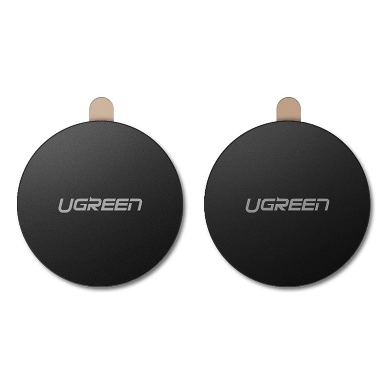 Ugreen Magnet Plates - Δύο Μεταλλικές Πλακέτες με Αυτοκόλλητο για Μαγνητικές Βάσεις Αυτοκινήτου - Black
