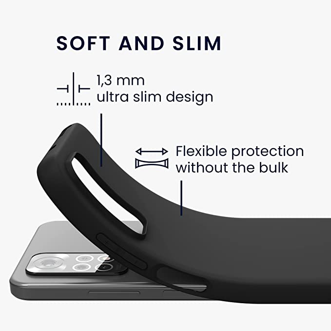 KW Xiaomi Redmi Note 11 / Redmi Note 11S Θήκη Σιλικόνης TPU - Black Matte - 57368.47