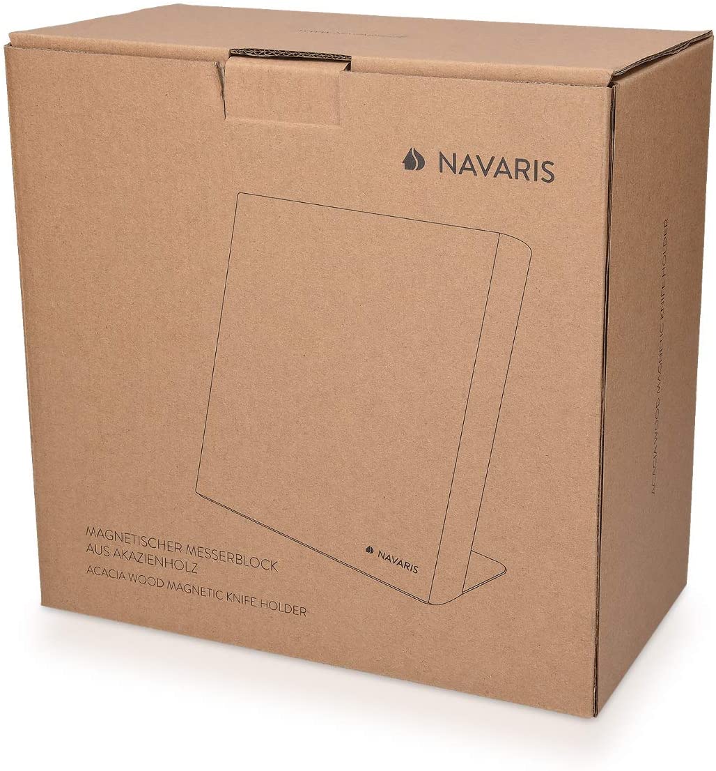 Navaris Wooden Magnetic Knife Holder Μαγνητική Ξύλινη Βάση Μαχαιριών - Rubberwood - 47366.03