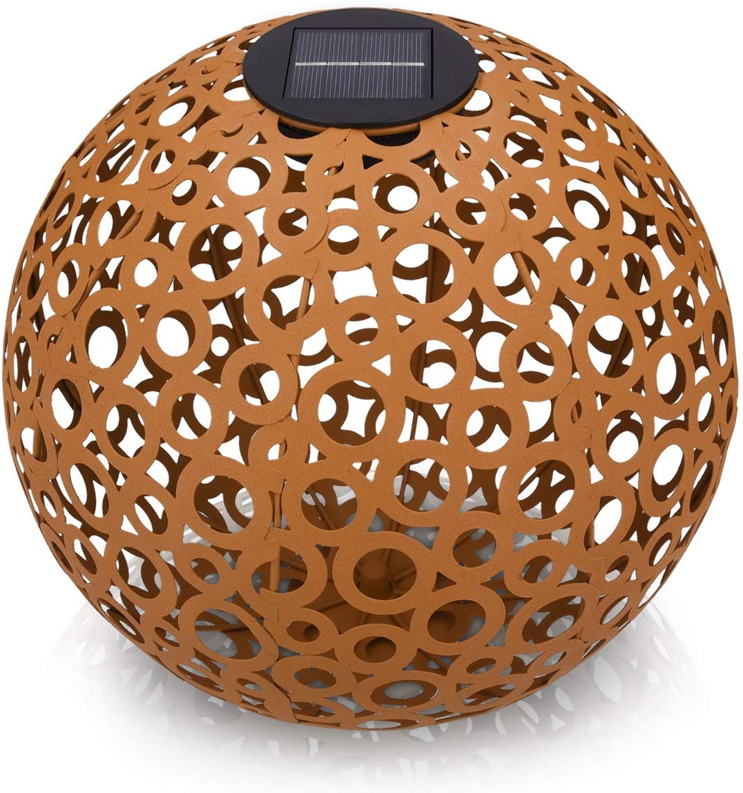 Navaris Outdoor Solar Light Ball Διακοσμητική Φωτεινή Μπάλα - Powder Rust Ornament - 47543.02